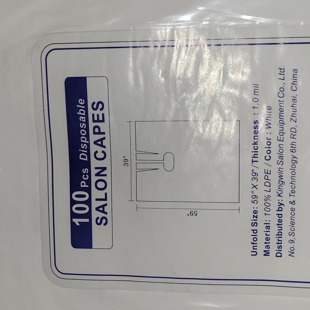 100 pcs Disposable Unisex Haircutting Capes Salon Capes/ Barber Shop Capes